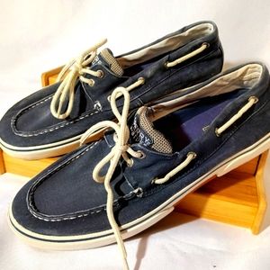 Blue canvas Sperry top sider size 12